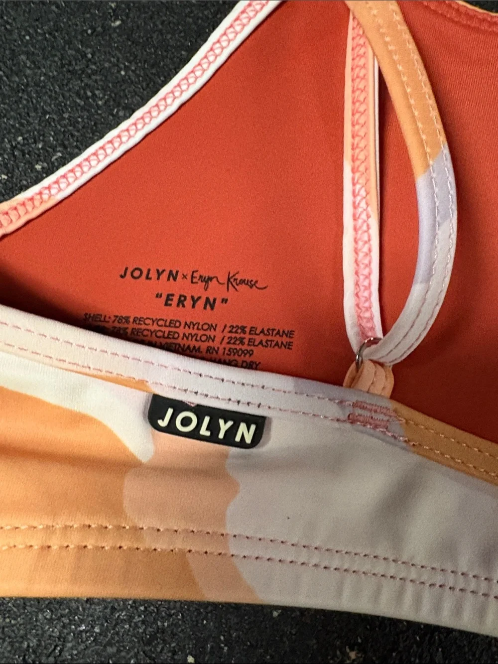 Jolyn x Eryn Krouse Pastel Bralette Top in Peach & Lavender - Picture 3 of 4